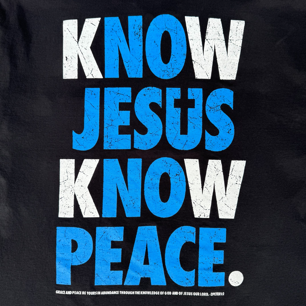 Know Jesus, Know Peace Pocket Tee