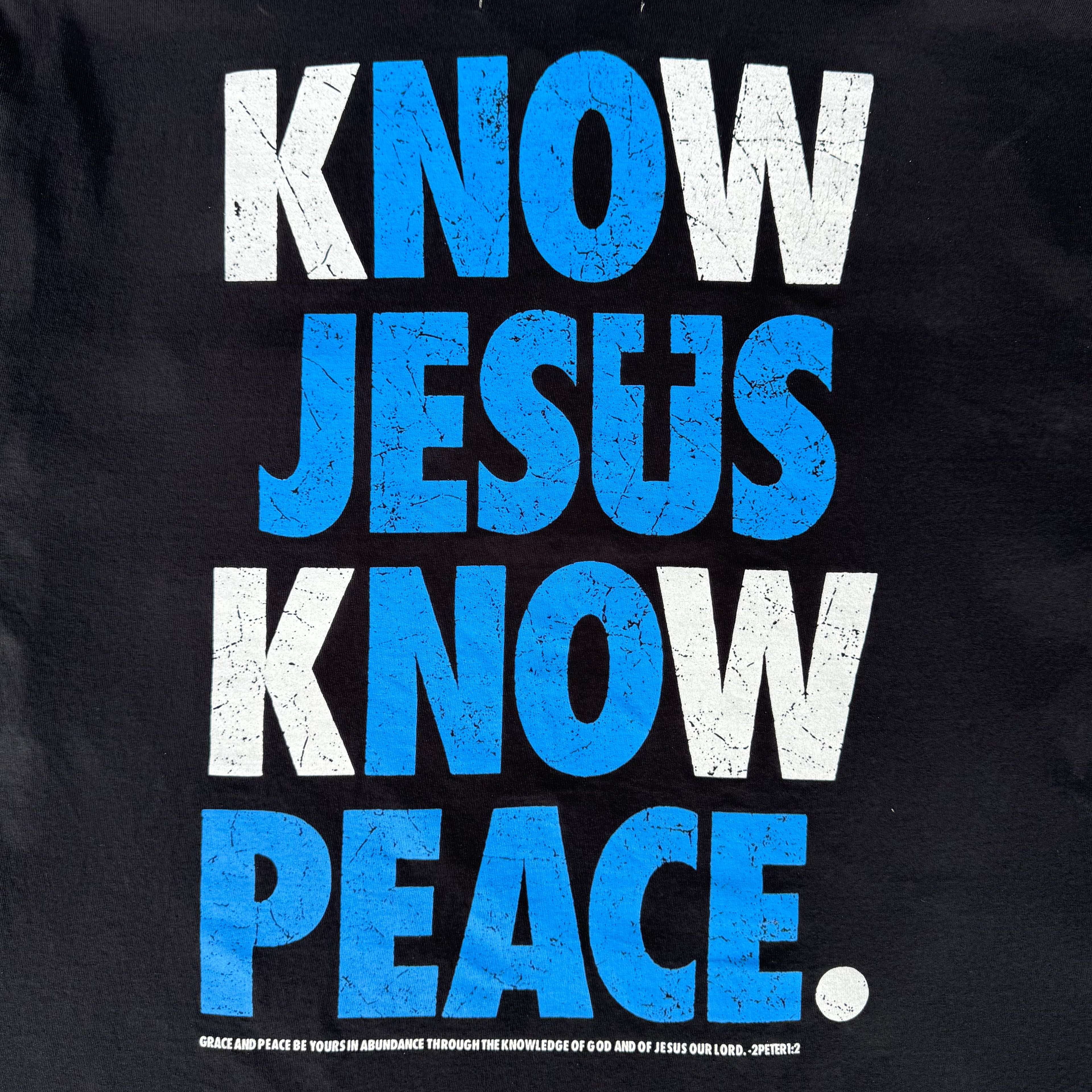 Know Jesus, Know Peace Pocket Tee