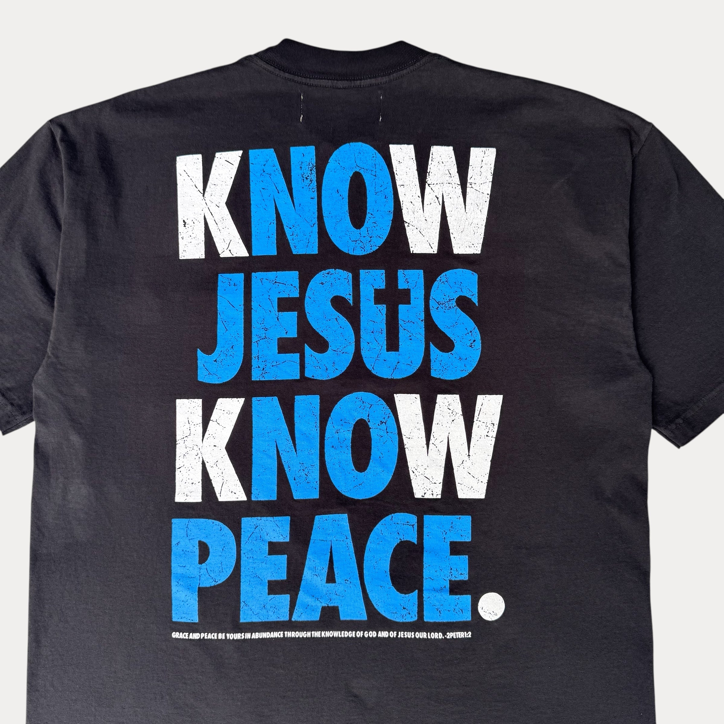 Know Jesus, Know Peace Pocket Tee